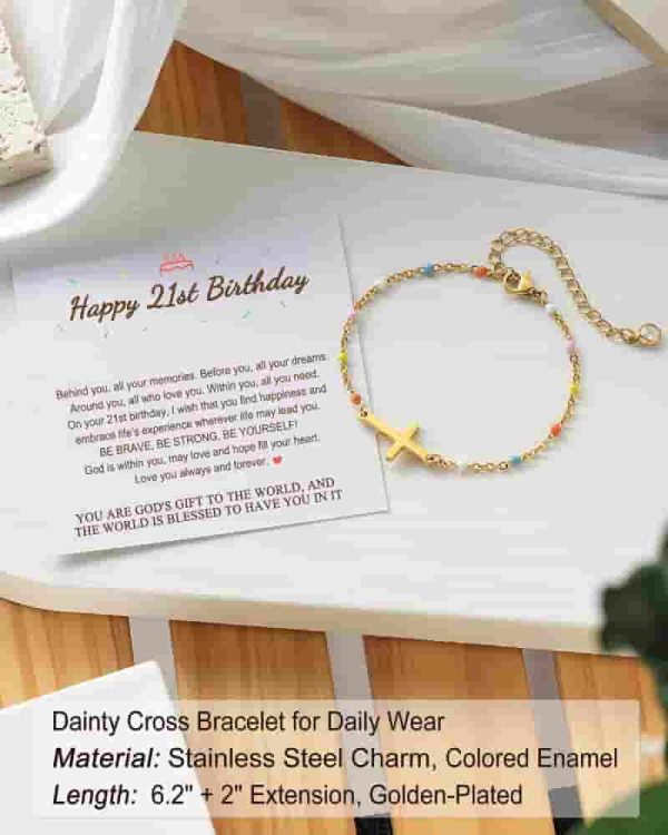 Best Birthday Cross Bracelet For Women And Teens - Image 5