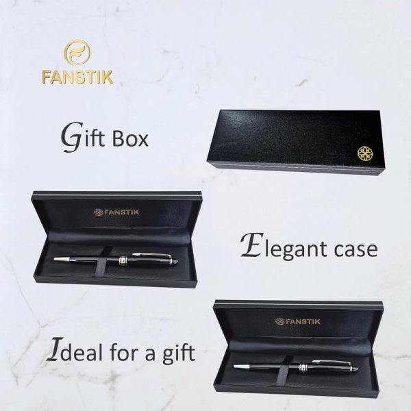 Luxury Personalized Ballpoint Pen With Name, Black & Gold, Made In Usa - Image 4