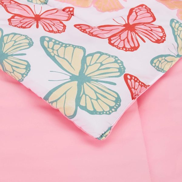 Best Amazon Basics Twin Butterfly Bedding Set For Kids - 5 Piece - Image 4
