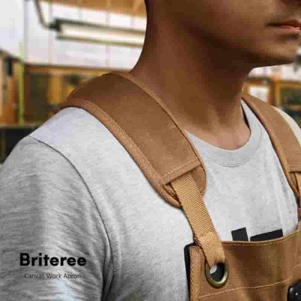 Best Woodworking Apron For Men - Durable Waxed Canvas With 9 Tool Pockets - Image 3