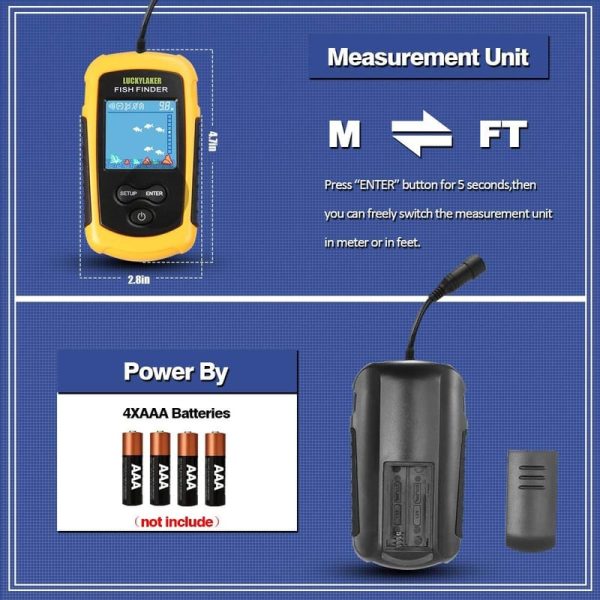 Best Portable Kayak Fish Finder By Lucky - Handheld Sonar - Image 6