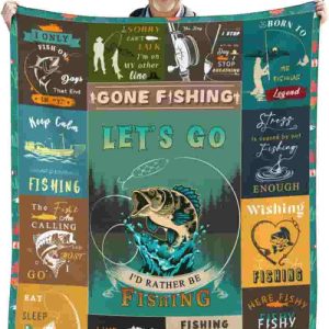 Best Fisherman Blanket Gift - Unique Fishing Design