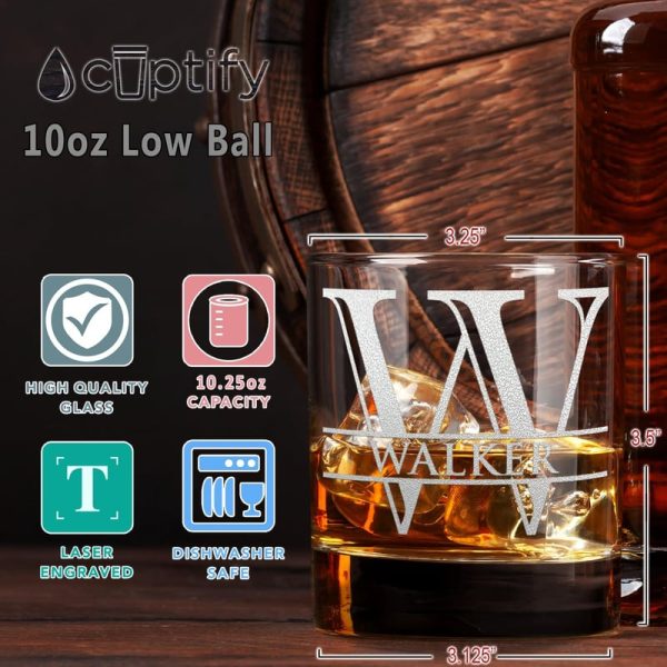 Personalized Whiskey Glass Set With Monogram - Perfect Gift For Men - Image 2