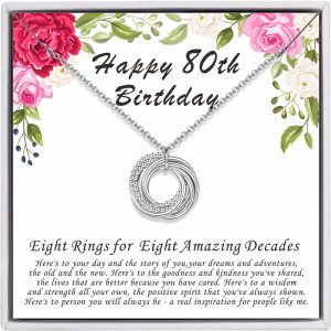 Sterling Silver Birthday Necklace For Women - 3 To 9 Decades