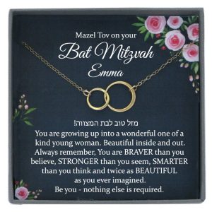 Best Bat Mitzvah Necklace Gift With Meaningful Message