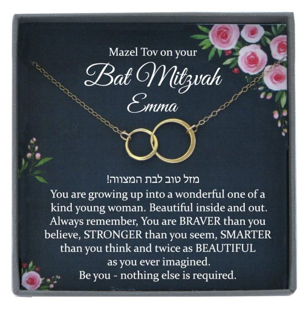 Best Bat Mitzvah Necklace Gift With Meaningful Message