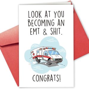 Funny Emt Graduation Card - Congrats For New Emergency Services Graduate