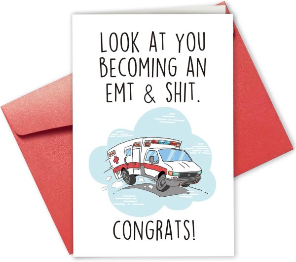 Funny Emt Graduation Card - Congrats For New Emergency Services Graduate