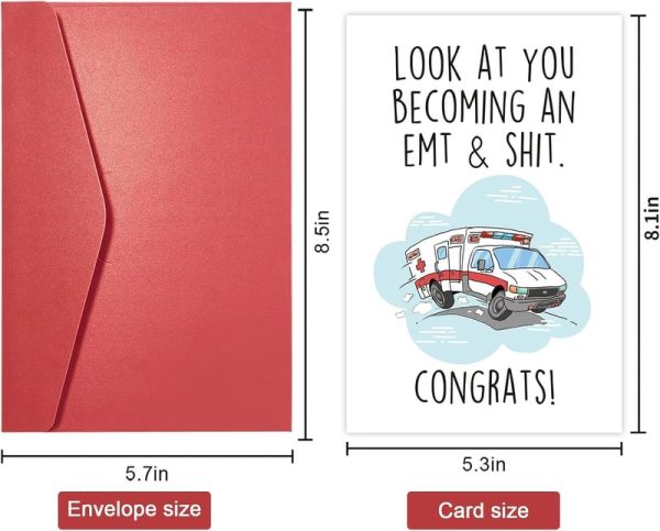 Funny Emt Graduation Card - Congrats For New Emergency Services Graduate - Image 2