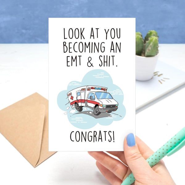 Funny Emt Graduation Card - Congrats For New Emergency Services Graduate - Image 5
