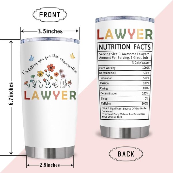 Best Lawyer Gifts For Women - Graduation Tumbler 20oz - Image 2