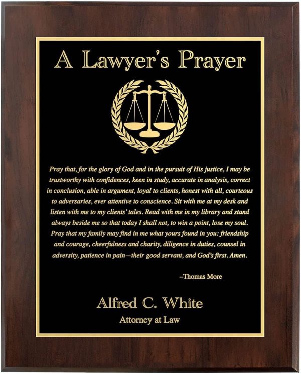 Personalized Lawyer's Prayer Plaque - Best Gift For Attorneys - Image 4