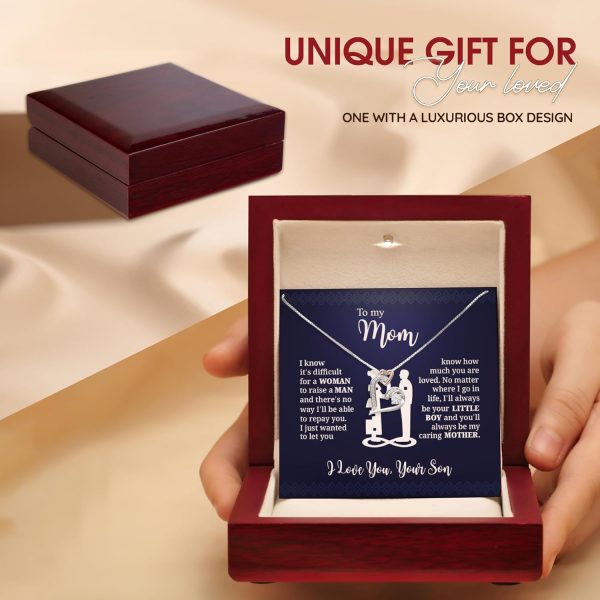 Best Mom Necklace: 'mom, I Love You' With Message Card - Image 4