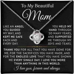 Best Angel Mom Necklace Gift From Son - Sentimental Jewelry