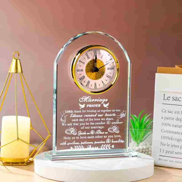 Best Wedding Gifts 2025 - Unique Crystal Clock For Couples - Image 4