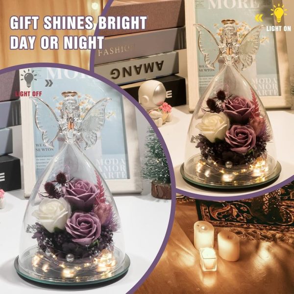 Best Mother's Day Angel Figurine With Roses Gift - Image 4
