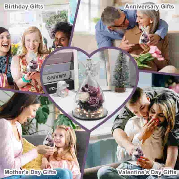 Best Mother's Day Angel Figurine With Roses Gift - Image 6