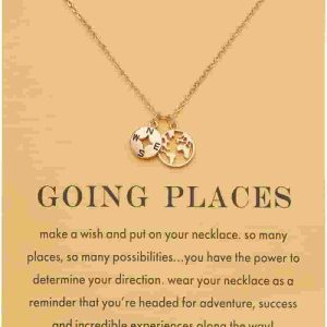 Best 18k Gold Compass Necklace - Perfect Graduation Gift