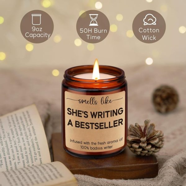 Best Candle Gift For Writers - Funny Author Present - Image 3