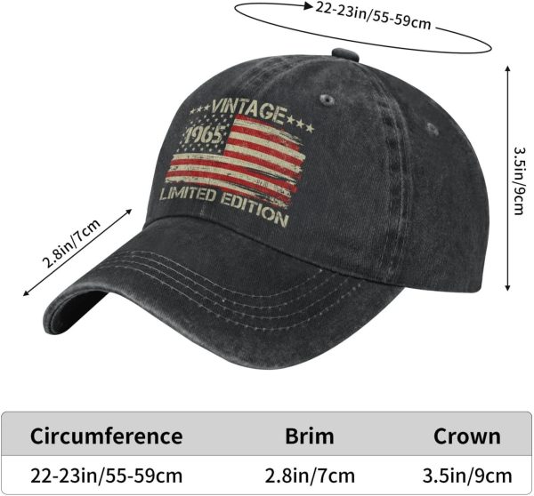 Best 60th Birthday Gift Hat For Men & Women - 1965 Vintage - Image 5