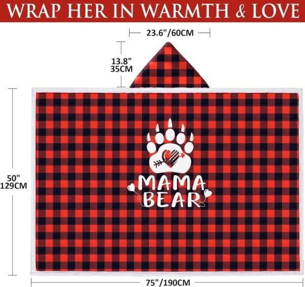 Best Mom Gifts: Mama Bear Wearable Blanket Hoodie For Mother's Day - Image 3