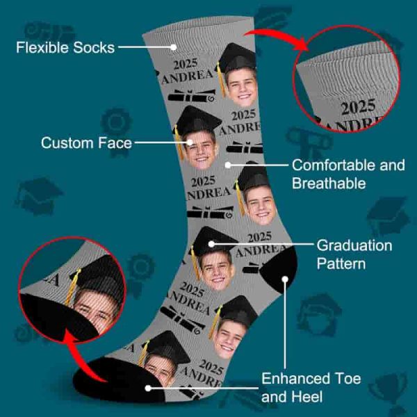 2025 Custom Graduation Socks - Personalized Gift Idea - Image 2