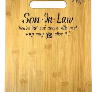 Engraved Bamboo Cutting Board - Unique Gift For Son-in-law