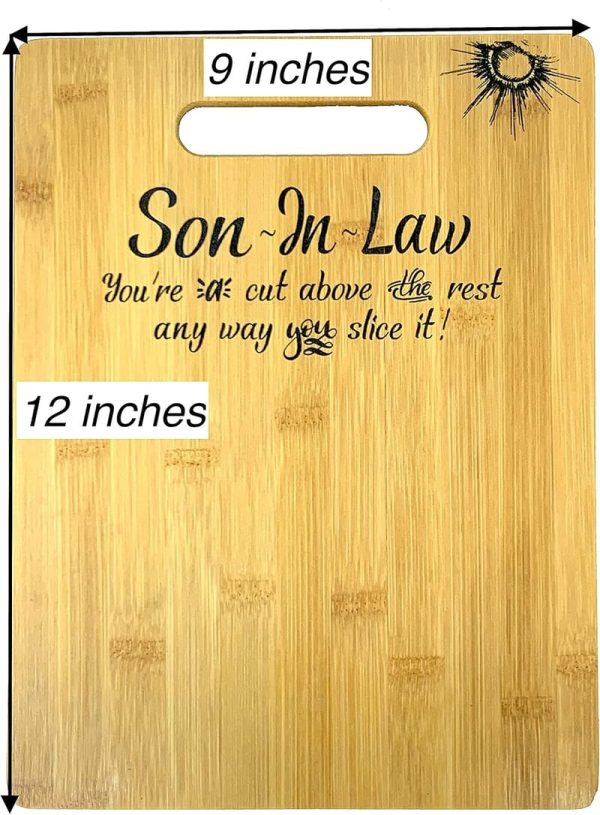 Engraved Bamboo Cutting Board - Unique Gift For Son-in-law - Image 2