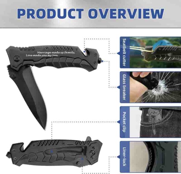 Best Son-in-law Pocket Knife - Thoughtful Groom Gift For Any Occasion - Image 3