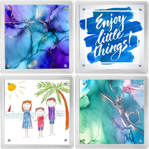 Personalized Photo Coaster Set - Modern, Durable, Custom Gifts - Image 4
