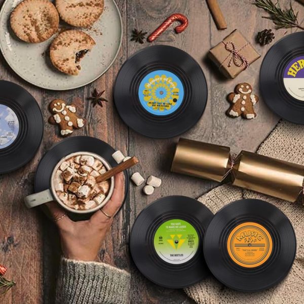 Best Vinyl Record Coasters Set For Music Lovers – Fun Gift - Image 3
