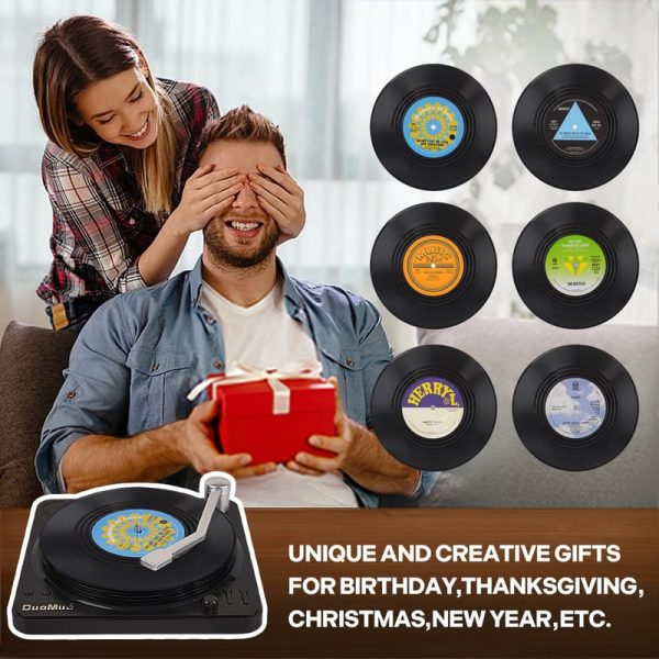 Best Vinyl Record Coasters Set For Music Lovers – Fun Gift - Image 5