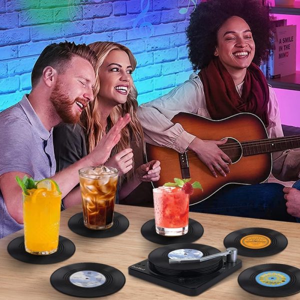 Best Vinyl Record Coasters Set For Music Lovers – Fun Gift - Image 6