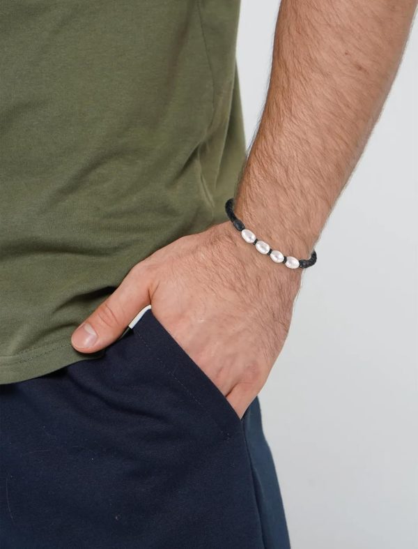 Best Freshwater Pearl Leather Bracelet - Stylish Men's Jewelry Gift - Image 2