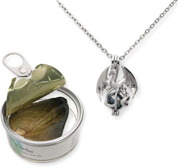 Dragon Pearl Necklace Set - Unique Gift With Cultured Oyster Pearl
