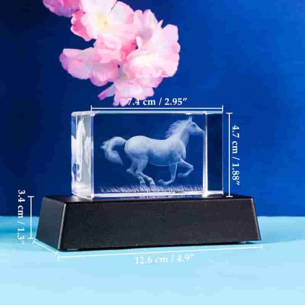 Best Gifts For Horse Lovers - 3d Crystal Horse Figurine Decor - Image 2