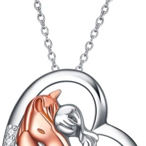925 Sterling Silver Horse Pendant Necklace - Best Gift For Women