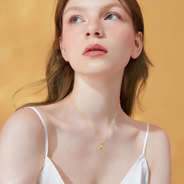 Best 14k Gold Horse Heart Necklace For Women - Gift Idea - Image 3