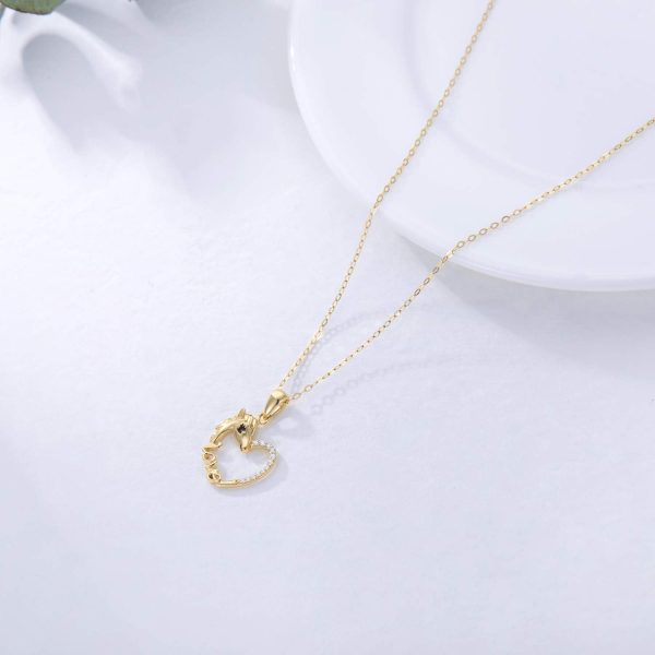 Best 14k Gold Horse Heart Necklace For Women - Gift Idea - Image 5