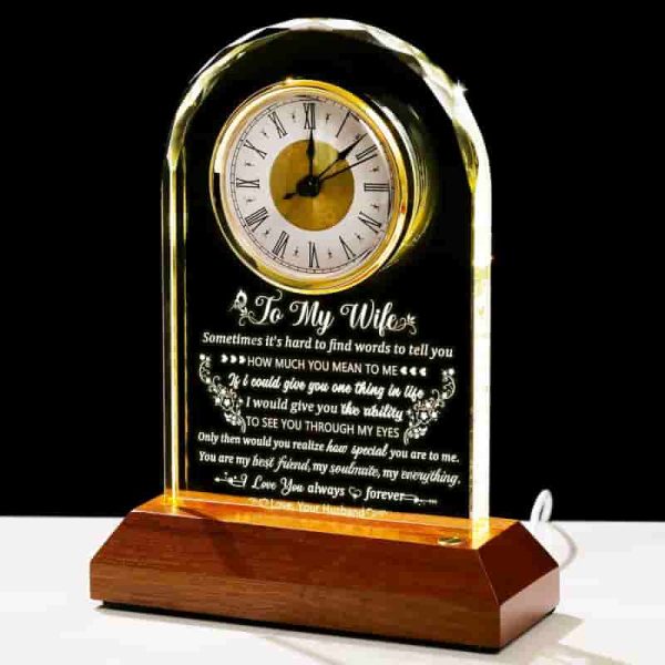 Best Personalized Glass Clock For Wife - Perfect Gift