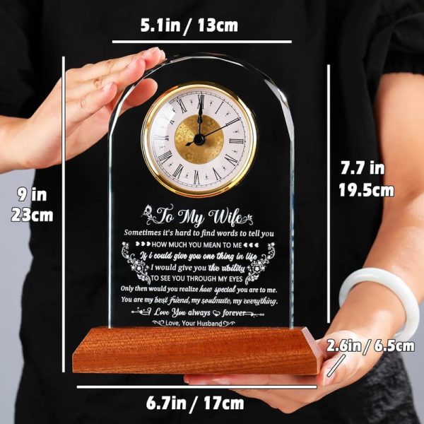 Best Personalized Glass Clock For Wife - Perfect Gift - Image 2