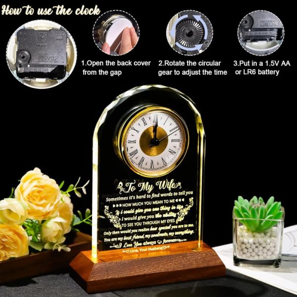 Best Personalized Glass Clock For Wife - Perfect Gift - Image 4