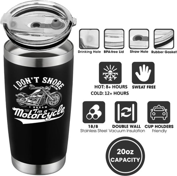 Best Motorcycle Gifts For Men - 20 Oz Tumbler - Image 3