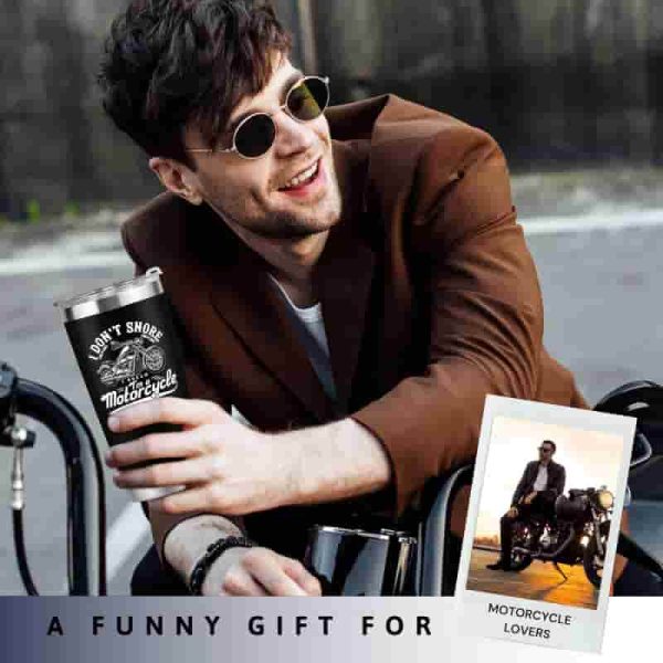 Best Motorcycle Gifts For Men - 20 Oz Tumbler - Image 4