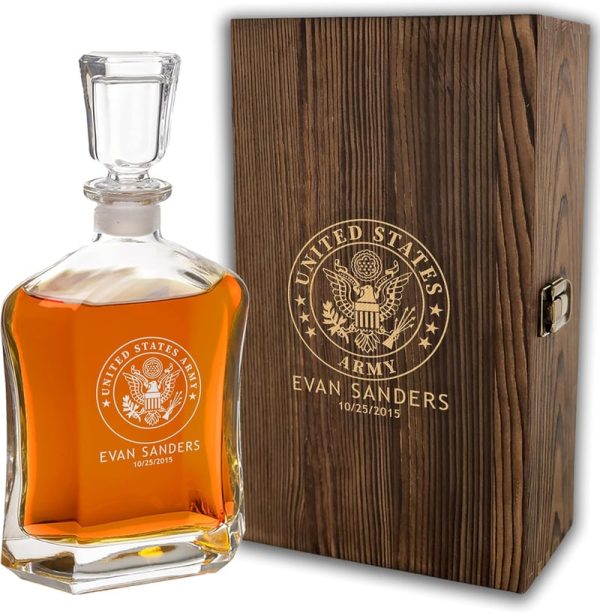 Best Personalized Military Decanter - Custom Engraved Gift