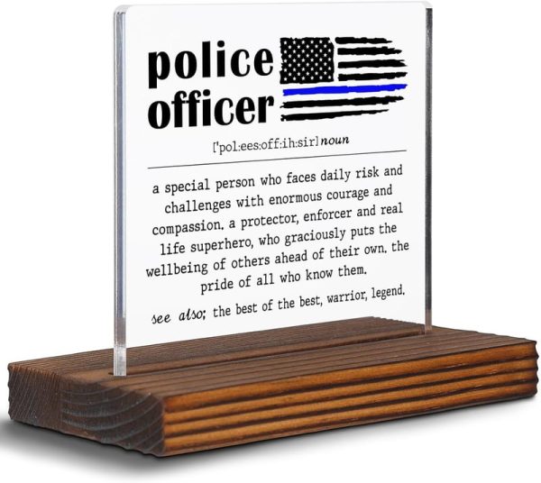 Best Police Officer Appreciation Gift - Acrylic Desk Sign