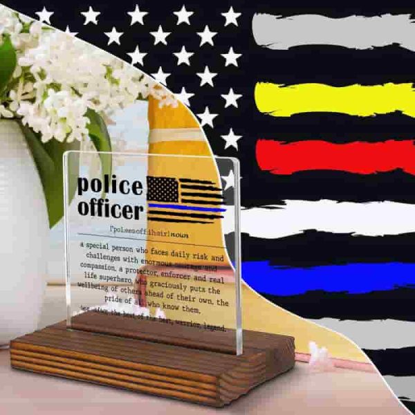 Best Police Officer Appreciation Gift - Acrylic Desk Sign - Image 6