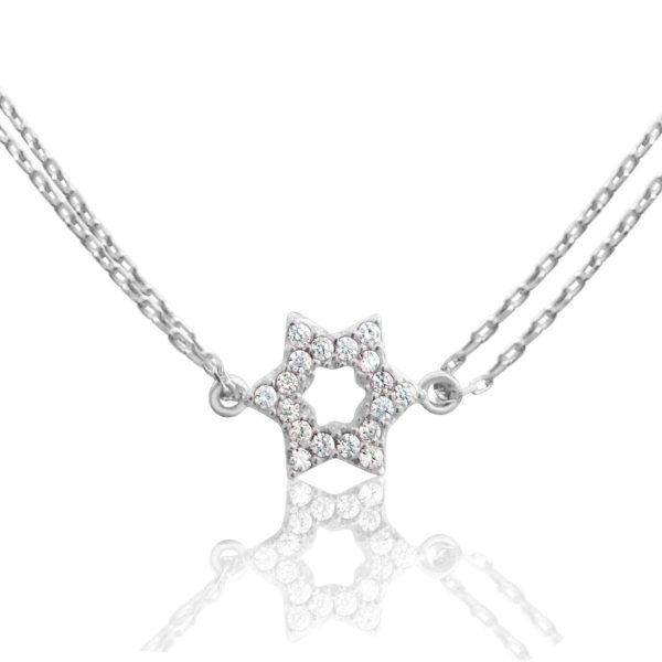 Best Jewish Star Sterling Silver Bracelet With Cz - Image 6