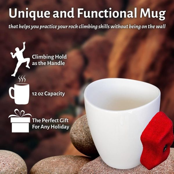 Rock Climbing Hold Mug - Unique Climber Gift For Grip Training - Image 3