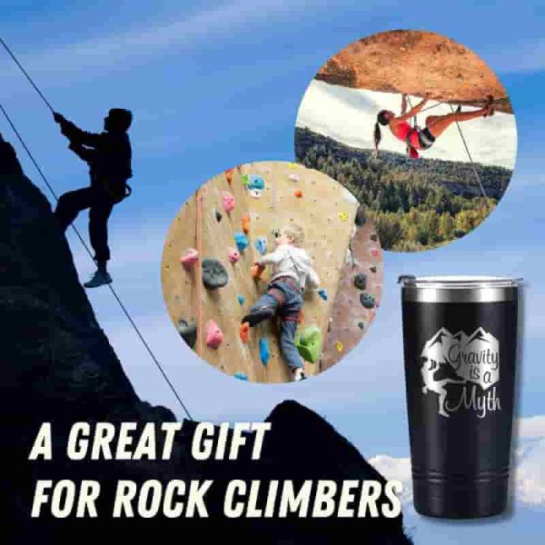 Best Rock Climbing Tumbler Gift - 20oz Stainless Steel Mug - Image 2